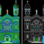 Externalisation, Réalisation, Plan de façade détaillée, Façade 2D église
